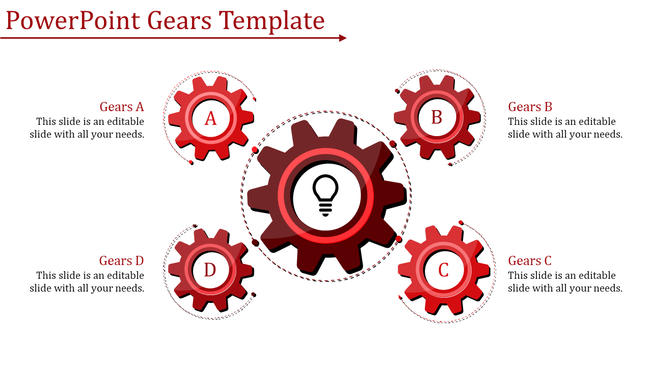 powerpoint gears template-Powerpoint Gears Template-Red